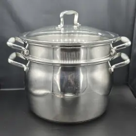 20329 Tools Of The Trade Belgique 11 Quart Stainless Steel Steamer Pot Strainer With Lid