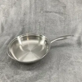 30479 Tools Of The Trade Belgique Skillet Pan 9.5 Inch Stainless Steel Clad Bottom