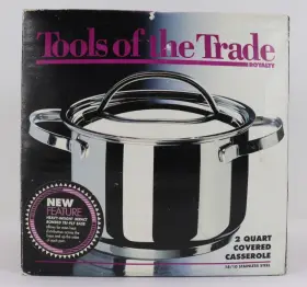 Tools Of The Trade 732995607482 2 Quart Covered Casserole Stainless Steel Nib