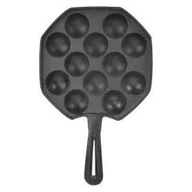 Topincn 770059080676 Frying Pan 12 Hole Egg Puff Non Stick Cast Iron Meat Ball