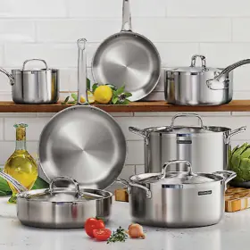 1010ds Tramonita 80116/1010ds Tramontina Stainless Steel 8pc Cookware Set Used