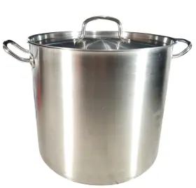 Tramontina 016017001022 Covered Stock Pot Stainless Steel 24-quart Stockpot With Lid Handles