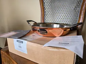 Tramontina 016017024052 Nib Barazzoni Italy Butterfly 3 Quart Everyday Pan Full Clad Copper