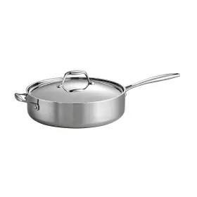 Tramontina 016017144293 Tri-ply Clad Stainless Steel 6-quart Saute Pan With Lid Induction-ready Cook