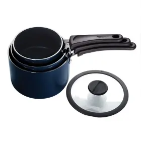 Tramontina 016017155732 Aluminum Non Stick 6-piece Nesting Sauce Pan Set With Lids - Naval Kitchen N