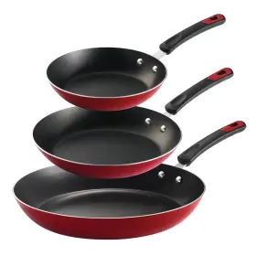 Tramontina 016017157637 3 Pk Aluminum Nonstick Fry Pans Metallic Red