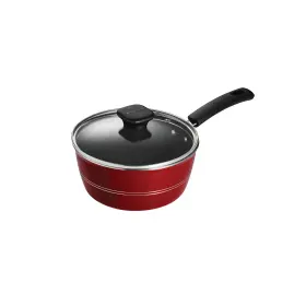 Tramontina 016017160842 Sicilia 2.5 Quart Aluminum Nonstick Covered Sauce Pan - Raspberry