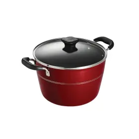 Tramontina 016017160873 Sicilia 8 Quart Aluminum Nonstick Covered Stock Pot - Raspberry