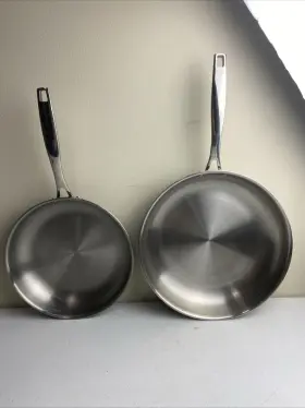 Tramontina 016017167117 Tri Ply Clad Premium Stainless Steel 10 Inch & 12 Skillets Fry Saut Pans