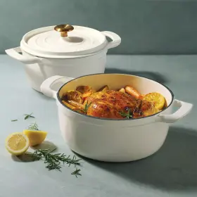 Tramontina 016017169425 4-quart And 6-quart Enameled Cast Iron Round Dutch Oven 2-pack White