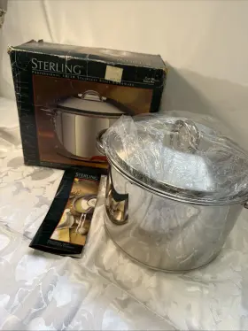 Tramontina 016017650527 Vtg Stock Pot 7 3/4 Quart Stainless Steel Cookware