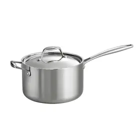 Tramontina 735343686566 Tri-ply Clad Stainless Steel 4-quart Sauce Pan With Lid Induction-ready Dis