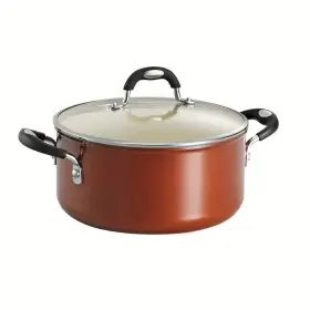 050ds Tramontina 80110/050ds Dutch Oven 5 Quart Round Aluminum Nonstick Metallic Copper Glass Lid