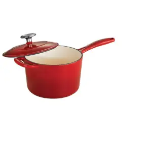060ds Tramontina 80131/060ds Sauce Pan 2.5 Quart Enameled Cast Iron Oven Safe Lid Builtin Handle Round