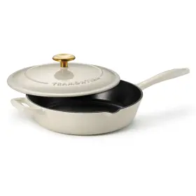 395ds Tramontina 80131/395ds 10-inch Enameled Cast Iron Skillet With Lid Latte Color