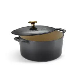 552ds Tramontina 80131/552ds Bestow Enameled Cast Iron Dutch Oven Pot Lid Round 5.5-quart Smoke