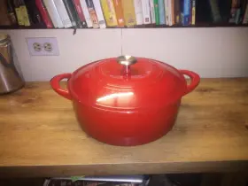80131346ds Tramontina Gourmet Covered Round Cast Iron Dutch Oven - Gradated Red 7 Qt