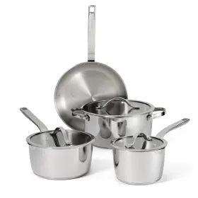 010ds Tramontina 80154/010ds Tempo Tri-ply Base Stainless Steel 7-piece Cookware Set Glass Lids