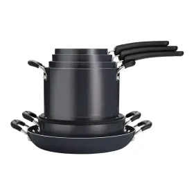 043ds Tramontina 80156/043ds Aluminum Non Stick 11-piece Nesting Pots And Pans Set With Lids - Gray Kitch