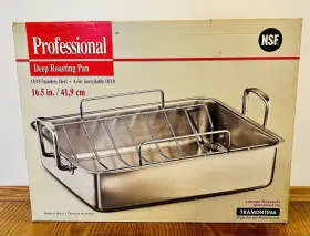 006ds Tramontina 80203/006ds Gourmet 16.5 Inch Stainless Steel Deep Roasting Pan 80203/503