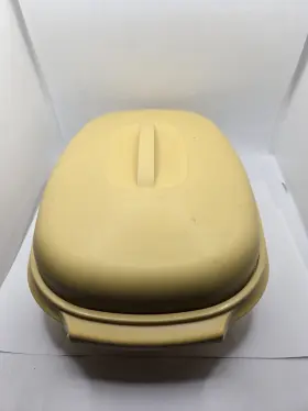1273-1 Tupperware Vintage Steamer Harvest Gold Vegetable Rice 3 Piece Set
