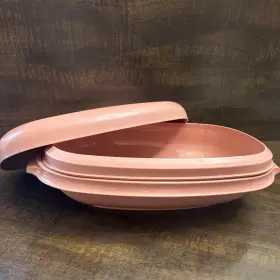 Tupperware 1275-5 Microwave Steamer 6 Cup 1.4l Pink With Lid Model