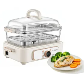 Yjjxdzg1c12027goi001 Uimoso Electric Food Steamer 6.3 Quart With Glass Bowl And Dual-layer Trays Yjjxdzg1c12027goi001 Uimoso Electric Food Steamer 6.3 Quart With Glass Bowl And Dual-layer Trays
