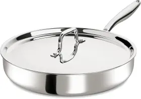 0100 Umite Chef 12 Inch Tri-ply Stainless Steel Frying Pan With Lid Pfoa/ptfe Free