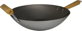 Wpan-10018 Usa 445022179151 14in Carbon Steel Wok With Wood Handles