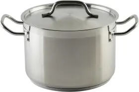 64404714 Usa Heavy-duty Stainless Steel Stock Pot With Cover 8 Quart