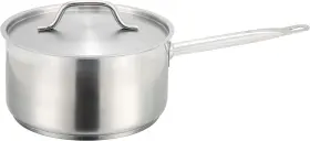 Usa 744759326393 Winware Stainless Steel 4.5 Quart Sauce Pan With Cover 4 Qt