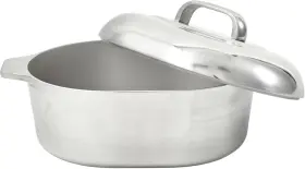 Imu-89302 Usa Heavy Duty Cajun Oval Aluminum Roaster 15 Silver