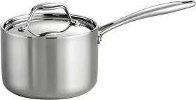 022ds Usa Inc. Tri-ply Clad Stainless Steel 2-quart Sauce Pan With Lid Induction-ready Dishwa
