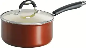 80110 Usa Inc. 049ds 80110/049ds Style Ceramica 01 Covered Sauce Pan 3-quart Metallic Copper