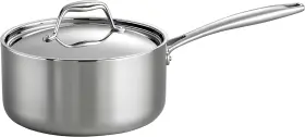Usa Inc. 445021485406 Tri-ply Clad Stainless Steel 3-quart Sauce Pan With Lid Induction-ready Dishwa
