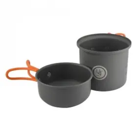 Ust Brands 1146766 Solo Gray/orange Aluminum Cookware Set Boxed