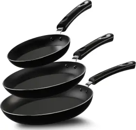 Utopia Kitchen 840143551744 H&e Nonstick Cookware 3 Piece Set Frying Pans With Induction Bottom