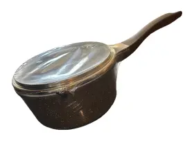Uk0265 Utopia Kitchen Sensarte - Nonstick Saucepan With Lid 1.5 Quarts Tofell Brown Granite Coating