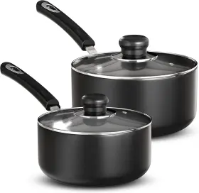 Uk0393 Utopia Kitchen Nonstick Stock Pot Saucepan Set With Lids 1 Quart And 2 Quarts M