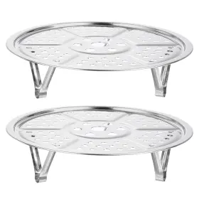 Uxcell 724117608224 2pcs Stainless Steel Steamer Rack 7.9 Inch Insert Stock Pot Steaming Tray