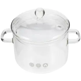 Vaguelly B0bn621vhx Borosilicate Glass Soup Pot Lid 1.5l/50oz Transparent Cooking For