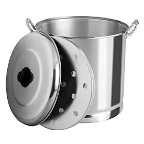 Vasconia 501044045932 30-quart Steamer Pot Aluminum With Tray And Lid For Most St