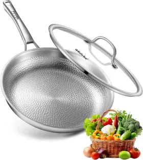 Avdtp12inlid Vednhol Titanium Pans For Cooking 12 Inch Pure Hammered Pro Frying Au Gratin Pan Avdtp12inlid Vednhol Titanium Pans For Cooking 12 Inch Pure Hammered Pro Frying Au Gratin Pan