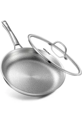 Vdtp12lid Vednhol Pan 12 Inch With Lid Non Toxic Induction Compatible Cookware Titanium