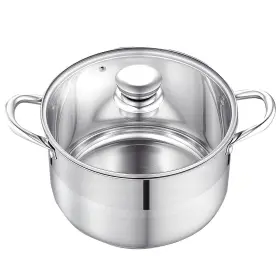 Vevor 197988189244 Stainless Steel Stock Pot 8-quart Stockpot With Glass Lid Pfoa