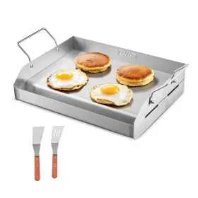 Vevor 197988506867 17x13 In Flat Top Griddle Stainless Steel Universal Bbq Grill Pan Cookware