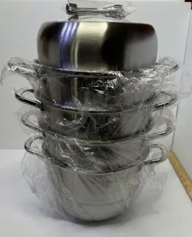 Fghfgh7878978 Vevor 28cm/11ftft Food Steamer 5 Tier Cooking Pot Cookware Stock Sus