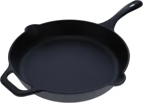 Skl-212 Victoria Cast Iron Skillet Large Frying Pan With Helper Handle 12 Inch Black