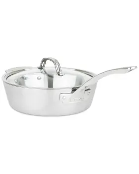 30509597070000 Viking Contemporary 3-ply 3.6-quart Sautz Pan With Glass Lid Grey