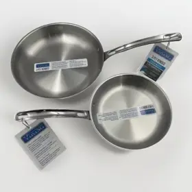 40011-3010b Viking 8-in And 10-in 3ply 18/8 Stainless Steel Fry Pan-induction Electric Or Gas